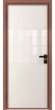Алюминиевая межкомнатная дверь 1AG («бронза» / триплекс белый) — 4751