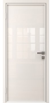 Алюминиевая межкомнатная дверь 1AG («белый матовый» / триплекс белый) — 4763