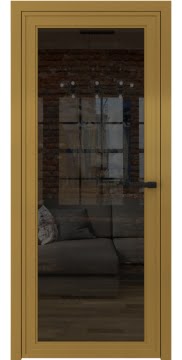 Алюминиевая межкомнатная дверь 1AGP («золото» / стекло тонированное) — 4603
