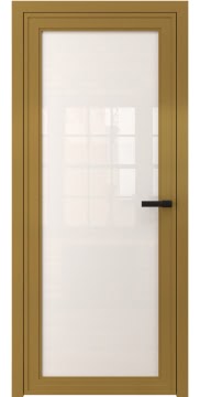 Алюминиевая межкомнатная дверь 1AGP («золото» / триплекс белый) — 4601