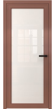 Алюминиевая межкомнатная дверь 1AGP («бронза» / триплекс белый) — 4607
