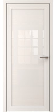 Алюминиевая межкомнатная дверь 1AGP («белый матовый» / триплекс белый) — 4619