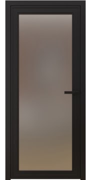 Алюминиевая межкомнатная дверь 1AGP («черный матовый» / сатинат) — 4614