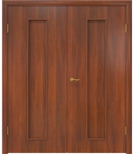 Распашная двустворчатая дверь 20Г (ламинированная «итальянский орех», глухая) — 15000