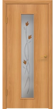 Ламинированная дверь Браво, 22Х (миланский орех, остекленная)