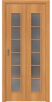 Складная дверь 2C (ламинированная «миланский «орех», матовое стекло) — 17003