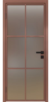 Алюминиевая межкомнатная дверь 3AG («бронза» / сатинат) — 4680