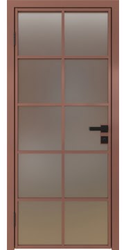 Алюминиевая межкомнатная дверь 4AG («бронза» / сатинат) — 4783