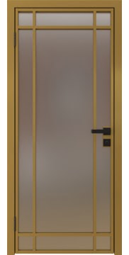 Алюминиевая межкомнатная дверь 5AG («золото» / сатинат) — 4638