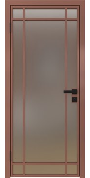 Алюминиевая межкомнатная дверь 5AG («бронза» / сатинат) — 4644