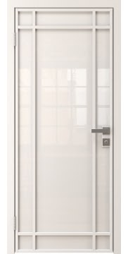 Алюминиевая межкомнатная дверь 5AG («белый матовый» / триплекс белый) — 4655