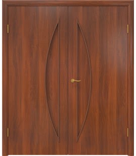 Распашная двустворчатая дверь 5Г (ламинированная «итальянский орех», глухая) — 15006