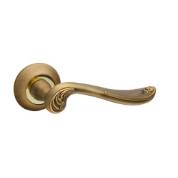 Дверная ручка ART-RM-ABGP-7 (ЦАМ, бронза – золото)