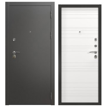 Входная дверь для квартиры  ALFA-00/39 (антик серебро / шагрень белая)