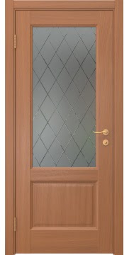 Дверь межкомнатная, FK002 (шпон анегри, со стеклом)