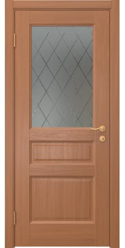 Межкомнатная дверь FK016 (шпон анегри, стекло с гравировкой) — 5134