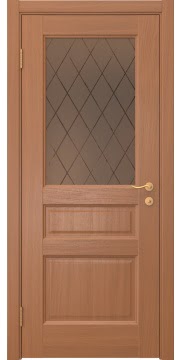 Межкомнатная дверь, FK016 (шпон анегри, остекленная)