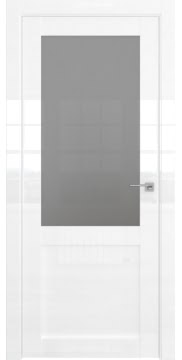 Дверь межкомнатная, FK022 (белая глянцевая, триплекс)