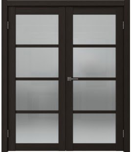 Распашная двустворчатая дверь FK027 (экошпон «венге FL», сатинат) — 15165