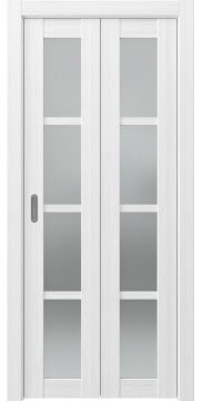 Складная дверь FK028 (экошпон «белый FL», остекленная)