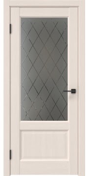 Дверь софт тач / FK037 (soft touch ясень капучино, со стеклом)