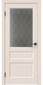 Межкомнатная дверь, FK038 (soft touch ясень капучино, со стеклом)