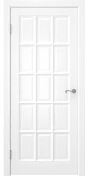 Межкомнатная дверь, FM001 (массив сосны, эмаль белая, глухая)
