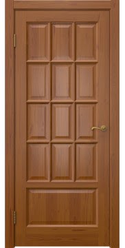 Межкомнатная дверь, FM002 (массив сосны, лак светлый, глухая)