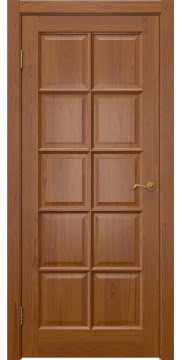 Межкомнатная дверь, FM003 (массив сосны, лак светлый, глухая)