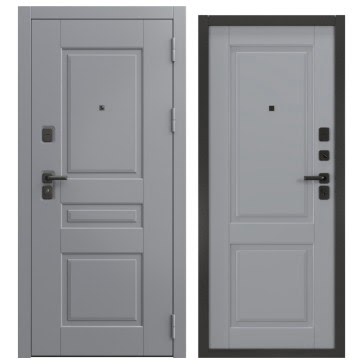 Входная дверь для квартиры  FORT-150/32 (графит муар / шагрень серая)