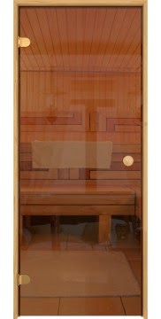 Дверь для бани и сауны, GB001 (стекло бронзовое)