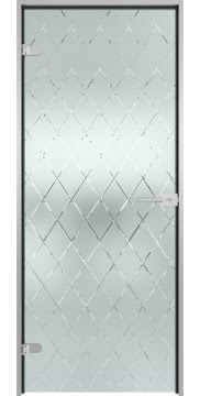 Межкомнатная стеклянная дверь GD004 (стекло матовое с гравировкой)