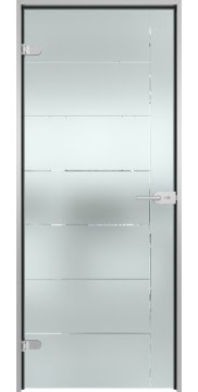 Межкомнатная стеклянная дверь GD006 (стекло матовое с гравировкой)