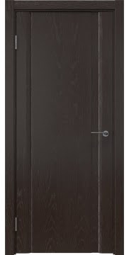 Межкомнатная дверь, GM015 (шпон ясень темный, глухая)