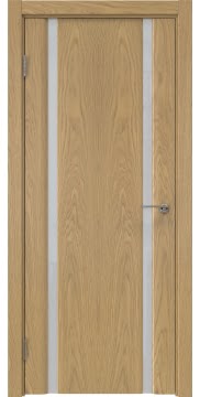 Межкомнатная дверь GM016 (натуральный шпон дуба / триплекс белый) — 5568