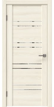 Межкомнатная дверь, GM018 (экошпон ясень крем, зеркало)