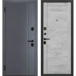 Металлическая дверь, Идеал-5 (сатин графит / бетон снежный)