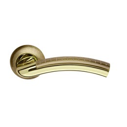 Дверная ручка LIBRA-LD26-1ABGP-7 (ЦАМ, бронза – золото)