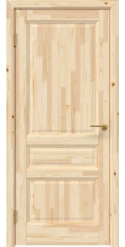 Деревянная дверь с фигарейной филенкой, M5 (массив сосны, без отделки, глухая)