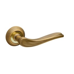 Дверная ручка MELODY-RM-ABGP-7 (ЦАМ, бронза – золото)