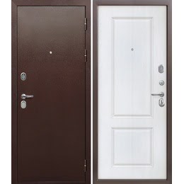 Входная дверь для квартиры  Норма-8 (медный антик / белый ясень)