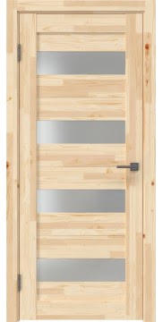 Межкомнатная дверь, Порта-23 (массив сосны, под покраску, стекло матовое)
