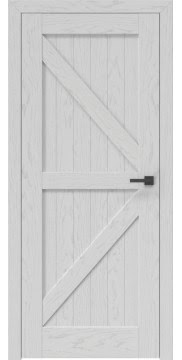 Межкомнатная дверь в стиле кантри, коробка из массива сосны, RL002 (шпон ясень серый)