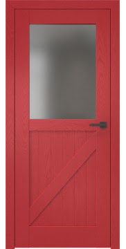Межкомнатная дверь RL002 (шпон ясень RAL 3001, сатинат) — 2533