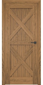 Шпонированная межкомнатная дверь (Ульяновск) RL003 (шпон дуб античный с патиной, глухая)