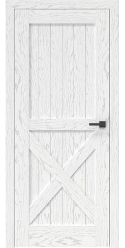 Межкомнатная дверь в высокий дверной проем, RL003 (шпон ясень белый с патиной)