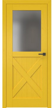 Межкомнатная дверь RL003 (шпон ясень RAL 1032, сатинат) — 2553
