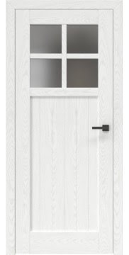 Межкомнатная дверь, RL004 (шпон ясень белый, остекленная)