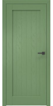 Крашенная дверь RL004 ( шпон ясень RAL 6011 (зеленая))