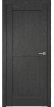 Межкомнатная дверь, RL005 (шпон ясень черный, глухая)